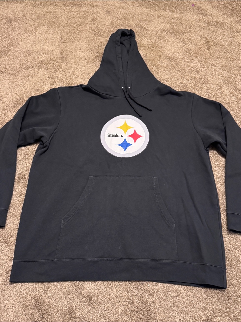 Pittsburgh Steelers Fanatics Hoodie Mens 3XL Black Pullover Long Sleeve NFL Logo